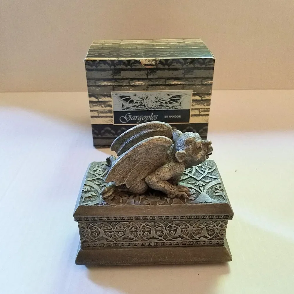 Vintage 1995 Gargoyles by Vandor Gargoyle Rectangle Trinket Jewelry Box